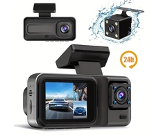 3 kamerų automobilio DVR 1080P vaizdo registratorius
