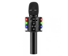 D168 belaidis „Bluetooth“ Karaoke mikrofonas su garsiakalbiu, juodas