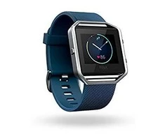Išmanusis laikrodis Fitbit Blaze, Sidabrinės spalvos korpusas su mėlynos spalvos dirželiu