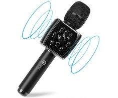 H60S belaidis „Bluetooth“ Karaoke mikrofonas su garsiakalbiu, Juodos spalvos