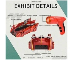Infraraudonųjų spindulio lazeriu RC valdomas automobilis (Raudonas)