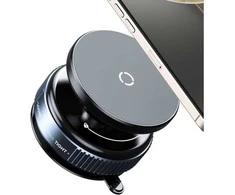 Magnetinis telefono laikiklis automobiliui – 360° reguliuojamas, sulankstomas su vakuumine pagrindo fiksacija