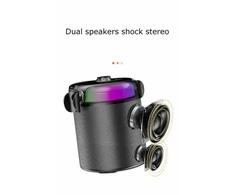Mikroskopas KITE Bevielė bluetooth nešiojama dviejų mikrofonų karaokė su garsiakalbiu (juoda)