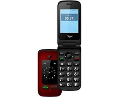 Mobilus Telefonas E-Star DigniFlip, Raudonas (Pažeista pakuotė)