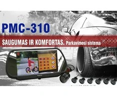 PMC-310 Parkavimo sistema veidrodyje su Bluetooth, kamera