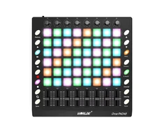 WORLDE MIDI Drum Pad Controller – 48 RGB multi-touch pad’ai, DJ beat maker ir live performance kontroleris