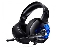 Žaidimų ausinės ONIKUMA GAMING K6 su RGB besikeičiančiomis spalvomis. 3D HD STERIO GARSAS