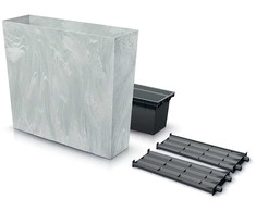 Sodo vazonas su įdėklu 77 x 23,5 x 68,5 cm Urbi Tower Beton Effect betonas PROSPERPLAST