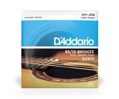 Stygos akustinei gitarai D'ADDARIO 85/15 BRONZE .011-.052 EZ910