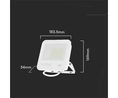 50W LED prožektorius, baltas, 6500K, SAMSUNG CHIP