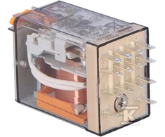 „Finder“ miniatiūrinė relė, 4P, 7A, 24 V AC, bandymo mygtuko aktyvavimo indikatorius (55.34.8.024.0040)