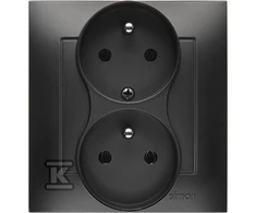 Kontakt-Simon Simon 54 Lizdas su įžeminimu. dvigubai su fazės invariancijos funkcija su perdavimu 16A 250V gnybtas varžtai. neskirtas juodiems matiniams rėmams DGZ2TZ/49