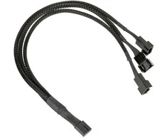 Kolink 1-3 PWM Fan Splitter Cable – 35 cm, braided, juodas