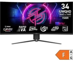 Monitorius MSI MPG 346CQRF X24 - 34" | VA | UWQHD | 1 ms | 240 Hz | 1500R Curved