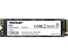 Kietasis vidinis diskas Patriot P300 M.2 PCIe Gen 3 x4 128GB SSD