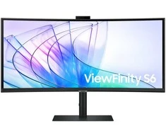 Monitorius Samsung ViewFinity S6 S65VC QHD LS34C652VAUXEN/Curved/Ultra WQHD/21:9/350 cd/㎡/USB Type-C/Adaptive image/100 Hz refresh rate