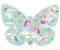 Dėlionė FLOSS &amp; ROCK - Fantasy 80pc " Butterfly" Shaped Jigsaw with Shaped Box - (38P3436)