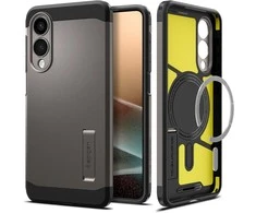 Spigen Tough Armor MagSafe dėklas skirtas Samsung Galaxy S25 Edge – Gray/juodos spalvos