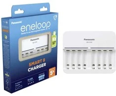 Panasonic Eneloop BQ-CC63 išmanus 8x AA/AAA Ni-MH baterijų įkroviklis