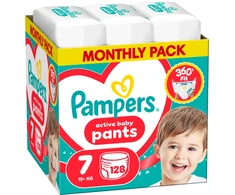 Pampers Active Baby Pants Sauskelnės, 7 Dydis, 128 vnt.