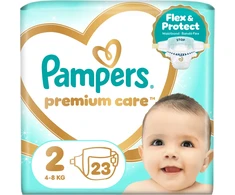 Pampers Premium Care sauskelnės 2 dydis, 4-8 kg, 23 vnt.