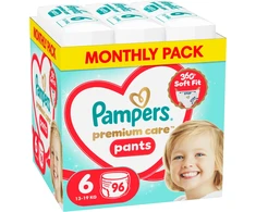 Pampers Premium Care Sauskelnės-Kelnaitės, 6 Dydžio, 96 vnt.