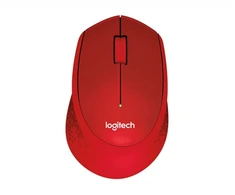 Belaidė pelė Logitech M330 Silent Plus, raudona