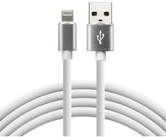 everActive kabelis USB Lightning 1m - Baltas, silikonas, greitas įkrovimas, 2,4A - CBS-1IW