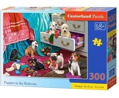 Castorland Dėlionė 300 vnt. - Šuniukai miegamajame