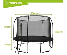 Trampolina 366cm HQ Trizand