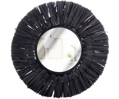 Home Styling Collection Sieninis veidrodis Juodas Apvalus 32 cm