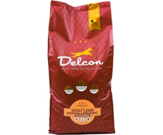 Delcon Visavertis begrūdis hipoalerginis pašaras alergiškiems šunims HYPOALLERGENIC su ėriena / 10 kg