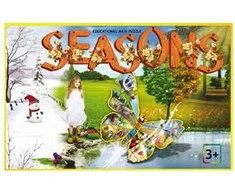PIO Lavinanti maxi dėlionė SEASONS (Anglų kalba), 3-6 metų vaikams