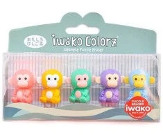 IWAKO trintukų- dėlionių rinkinys "Colorz Monkey" ER-GLB005