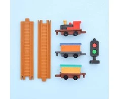 IWAKO trintukų- dėlionių rinkinys "Locomotive Set" ER-BRI056