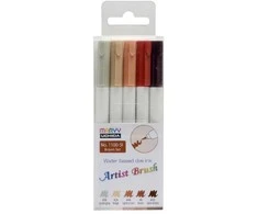 Marvy Uchida Spalvoti flomasteriai Artist 1100-5I Brown, 5vnt.