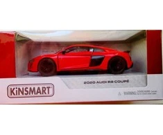 KiNSMART automobilis, 2020 Audi R8 Coupé, raudonas