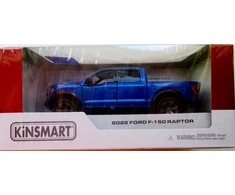 KiNSMART automobilis, 2022 Ford F-150 Raptor, mėlynas