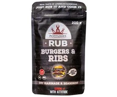 Poppamies Prieskonių mišinys "Burgers &amp; Ribs RUB", 200g.