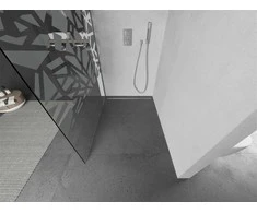 Walk-in dušo sienelė Mexen Kioto, pusiau matinė, Baltas pattern/Chrome, 90 x 200 cm