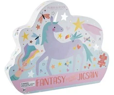 Dėlionė FLOSS &amp; ROCK - Fantasy 80pc " Butterfly" Shaped Jigsaw with Shaped Box - (38P3436)