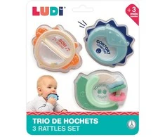 LUDI kūdikio barškučių rinkinys trio