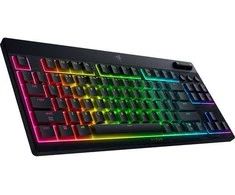 Oranžinis Razer BlackWidow V4 Low-Profile TKL HyperSpeed, Gaming-klaviatūra - juodas, DE-išdėstymas, Razer Low-Profile oranžinis