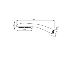 Dušo galvutė Slim Rubineta Ø92mm/3 režimai chromuota