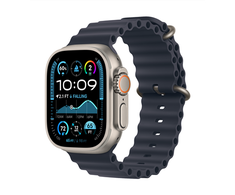 Apple Watch Ultra 2 GPS + Cellular 49mm Natural Titanium Case with Navy Ocean Band MX4D3EL/A
