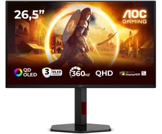 Monitorius AOC Q27G4SDR | 27 " | QD-OLED | QHD | 16:9 | 360 Hz | 0.03 ms | 2560 x 1440 pikselių | 1000 cd/m² | HDMI jungtys quantity 2 | Juodas