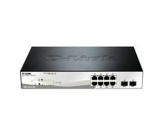 Šakotuvas D-LINK 10-Port Layer2 PoE Smart Managed Gigabit Switch dlink žalias 3.0 8x 10/100/1000Mbit/s TP RJ-45 PoE prievadas 802.3af/at