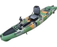 Vienvietė minama žvejybinė baidarė AMBER TROUT 10.5, PROP pedal, 320 x 85 x37 cm, Jungle Camo, HDPE