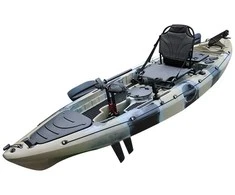 Vienvietė minama žvejybinė baidarė AMBER SCAD 10.1, FLAP pedal, 308 x 88 x 38 cm, Sand Camo, HDPE