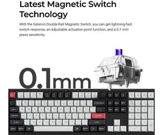 Belaidė magnetinė klaviatūra Keychron Q6H-P1, Nebula jungikliai, US INTL ANSI išdėst., Juoda